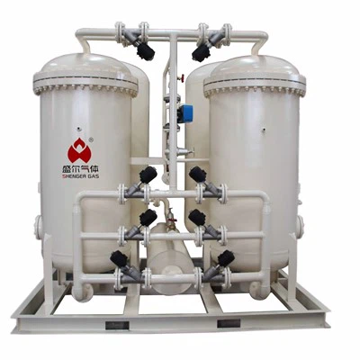 How does the adsorbent regeneration process work in a PSA oxygen plant?